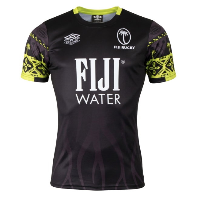 2026 2027 Fiji Rugby Pre Match Shirt Name) Kit (Black/Lime) (Your-ProGear Kits